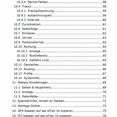 Garmin eTrex 10 Anleitung - Inhalt 4