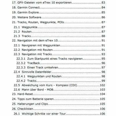 Garmin eTrex 10 Anleitung - Inhalt 5