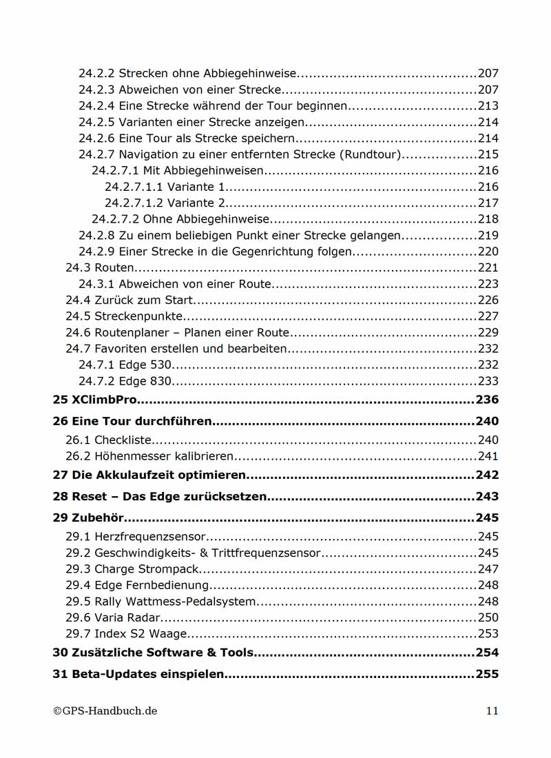 Inhalt - Garmin Edge 530 und Garmin Edge 830 Handbuch (7)