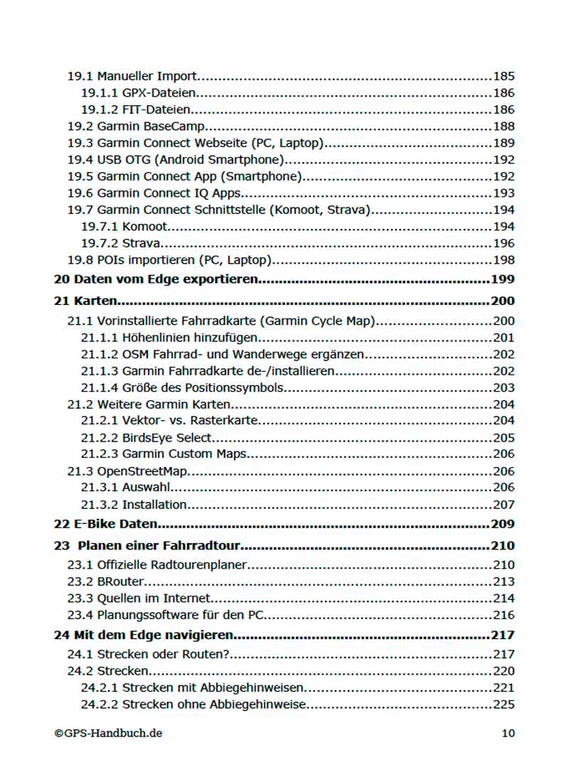 Inhalt - Garmin Edge 1030 Plus und Garmin Edge 1030 Handbuch (6)