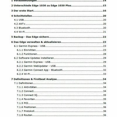 Inhalt - Garmin Edge 1030 Plus und Garmin Edge 1030 Handbuch (1)